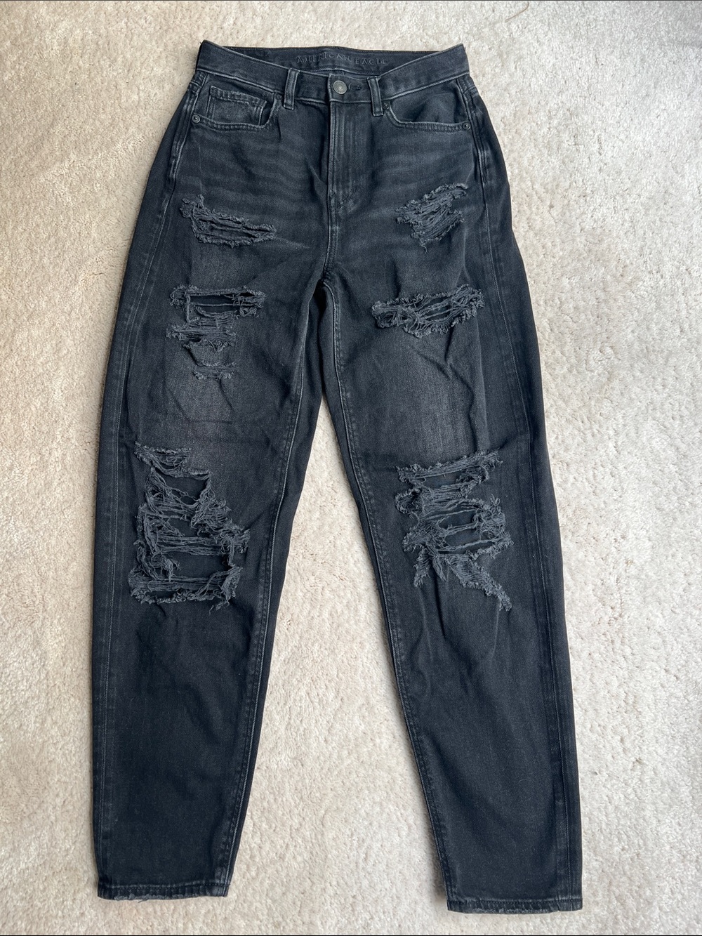 American Eagle Outfitters Black Jeans with Brand Patch